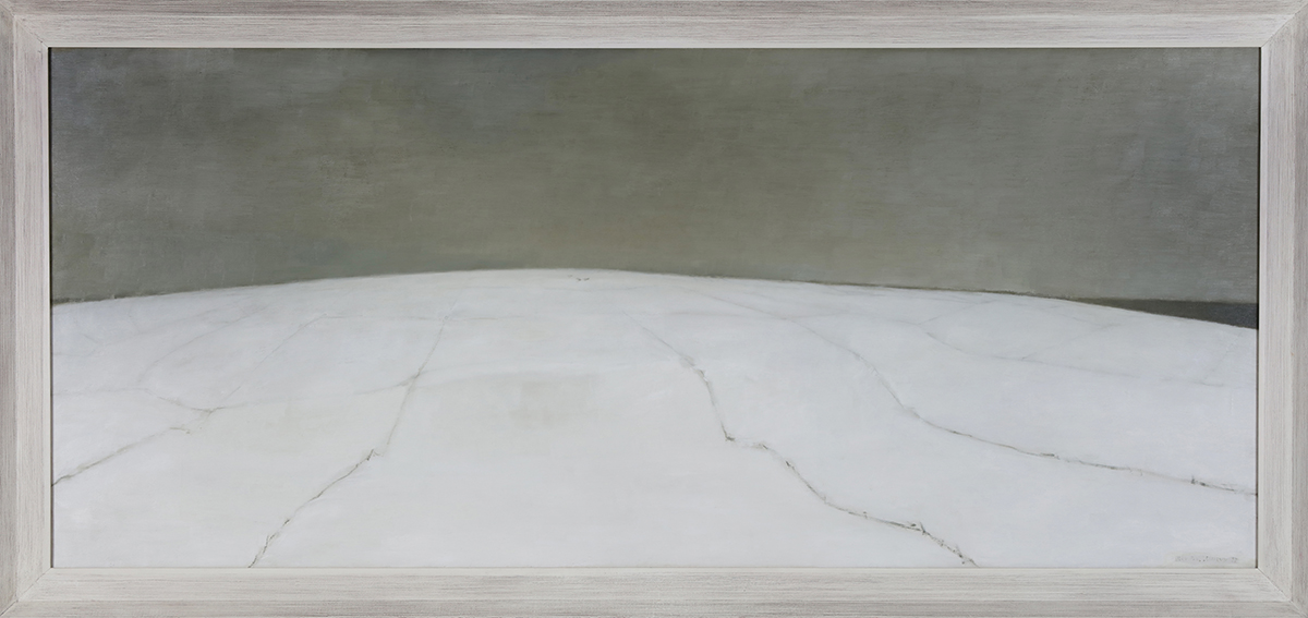 Terre blanche by Jean-Paul Lemieux, oil on canvas mounted on Masonite, 457 x 61 cm. Photo: Bernard Clark. Source: City of Kingston Civic Collection. Terre blanche