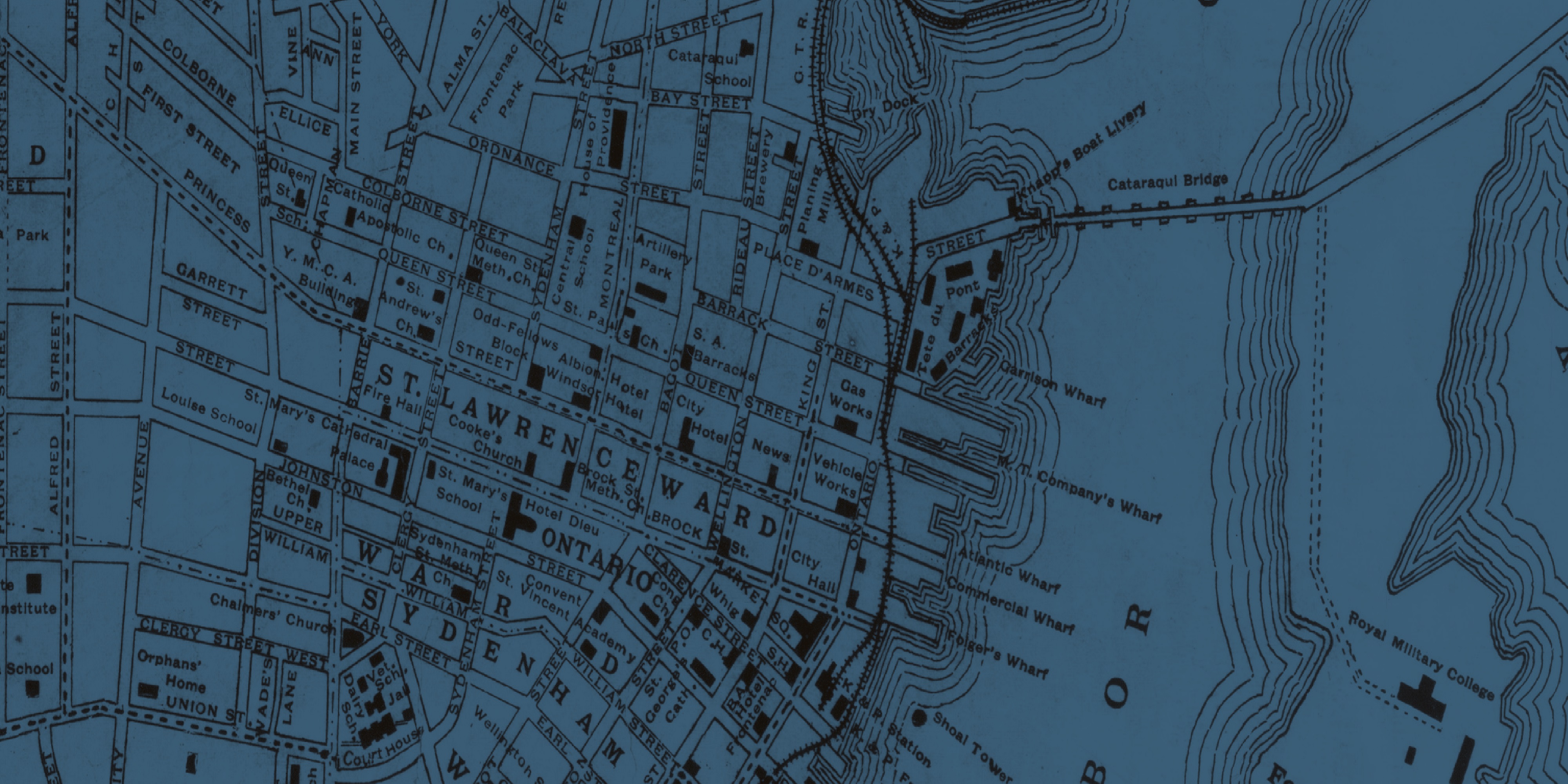 A map of Kingston's historic streets