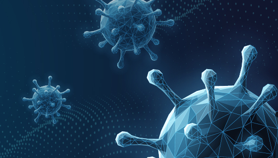 An image representing the COVID-19 virus
